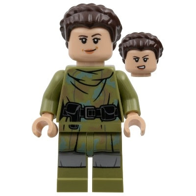 sw1296 Princess Leia - Olive Green Endor Outfit, Hair