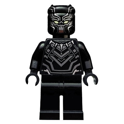 sh0263 Black Panther - Dark Silver Armor, Yellow Eyes