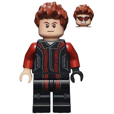 sh0172 Hawkeye - Black and Dark Red Suit, Reddish Brown Spiked Hair