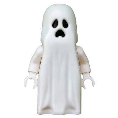 gen046 Ghost with Pointed Top Shroud with 1 X 2 Plate and 1 X 2 Brick As Legs