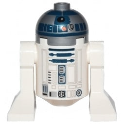 sw0527 Astromech Droid, R2-D2 - Flat Silver Head, Red Dots and Small Receptor