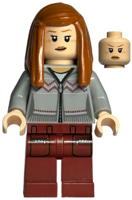 hp090 Ginny Weasley - Light Bluish Gray Knitwear, Dark Red Legs with Pockets Pattern