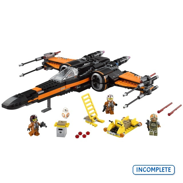 75102 Poe's X-WING Fighter (Incomplete Pre-Owned, Read Details)