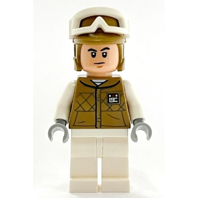 sw1187 Hoth Rebel Trooper Dark Tan Uniform and Helmet, White Legs