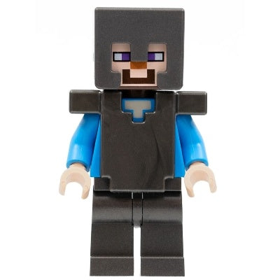 min098 Steve (Light Nougat) - Pearl Dark Gray Legs, Helmet and Armor
