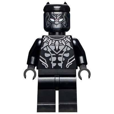 sh0807 Black Panther - Dark Silver Armor, White Eyes