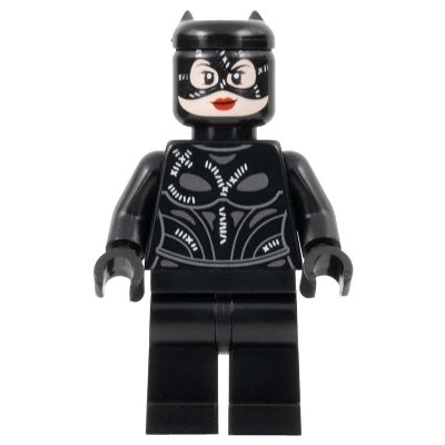 sh0885 Catwoman - Black Stitched Suit and Mask