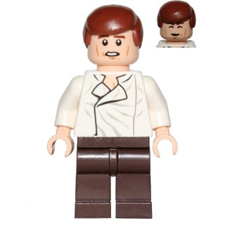 sw0714 Han Solo - White Shirt with Wrinkles on Front, Dark Brown Legs, Smooth Hair