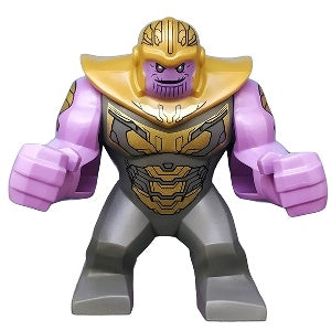 sh0576 Thanos - Large Figure, Dark Bluish Gray Outfit with Gold Armor, Pearl Gold Helmet