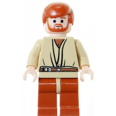 sw0152 Obi-Wan Kenobi - Light Nougat, Dark Orange Hair and Legs, Gold Headset