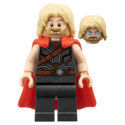 sh0979 Thor - Flexible Rubber Cape, Pearl Dark Gray Legs, Tousled Hair