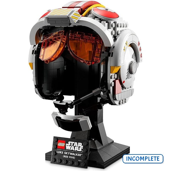 75327 Luke Skywalker (Red Five) Helmet (Some Yellowing) (Incomplete Pre-Owned, Read Details)