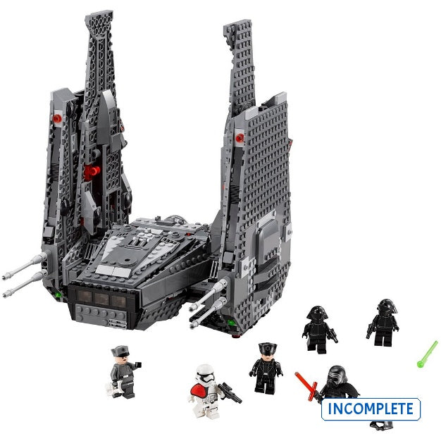 75104 Kylo Ren's Command Shuttle (Incomplete Pre-Owned, Read Details)