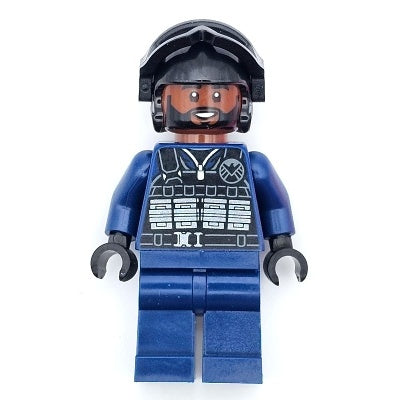 sh0918 Shield Agent - Male, Tactical Vest, Black Goggles, Reddish Brown Head