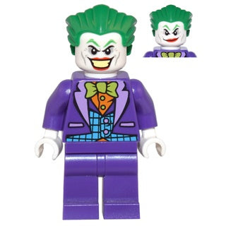 sh0206 The Joker - Medium Azure Vest, Lime Bow TIE, Large Smile/Smirk
