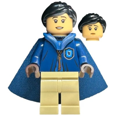 hp428 Cho Chang - Dark Blue Ravenclaw Quidditch Uniform with Hood and Cape