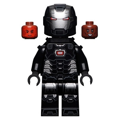 sh0646 War Machine - Black and Silver Armor with Neck Bracket