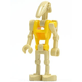sw0184 Battle Droid Commander - Yellow Torso, Angled Arm and Straight Arm