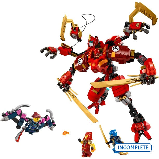 71812 Kai's Ninja Climber Mech (No Figs) (Incomplete Pre-Owned, Read Details)