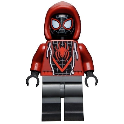 sh0679 Spider-Man (Miles Morales) - Dark Red Hood, Black Lower Legs