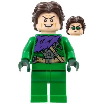 sh0888 Green Goblin - Green Outfit Without Mask, Dark Brown Hair