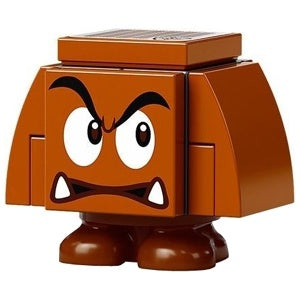 mar0051 Goomba (Dark Bluish Gray Interior Pieces) - Angry, Looking Left