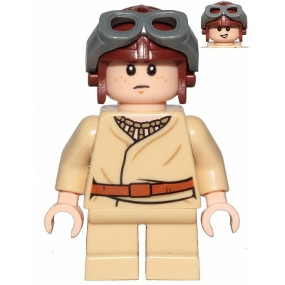 sw1001 Anakin Skywalker - Short Legs, Reddish Brown Aviator Cap