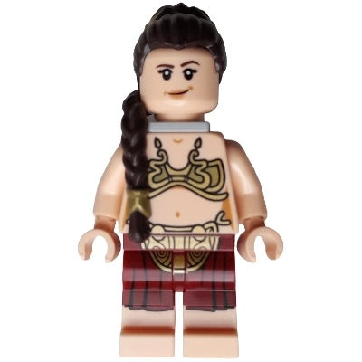 sw1389 Princess Leia - Jabba Slave Outfit, Dark Brown Braid Over Shoulder