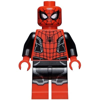 sh0782 Spider-Man - Black and Red Suit, Small Black Spider, Silver Trim (Upgraded Suit)