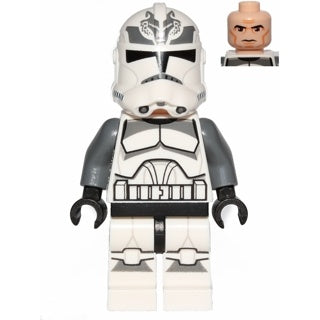sw0537 Clone Trooper, 104th Battalion 'wolfpack' (Phase 2) - Dark Bluish Gray Markings, Large Eyes