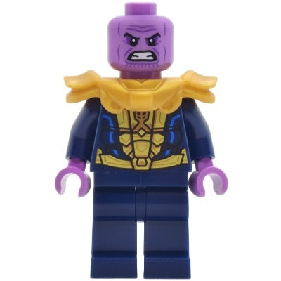 sh1044 Thanos - Minifigure, Dark Blue and Gold Outfit, Shoulder Armor
