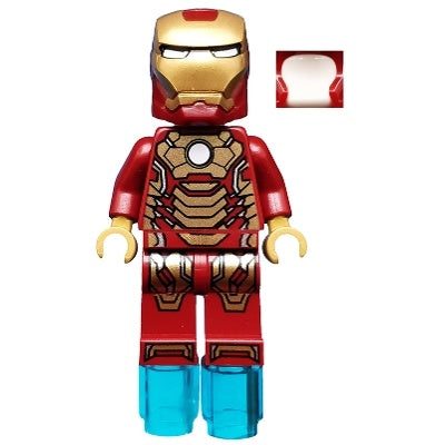 sh0072a Iron Man - Mark 42 Armor, White Head, Foot Repulsors
