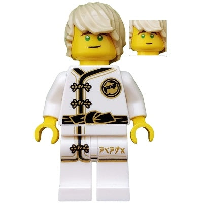 njo0429 Lloyd - White Wu-Cru Training Gi, Tousled Hair