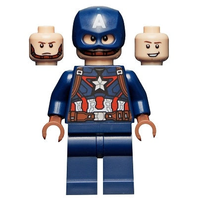 sh0736 Captain America - Dark Blue Suit, Reddish Brown Hands, Helmet