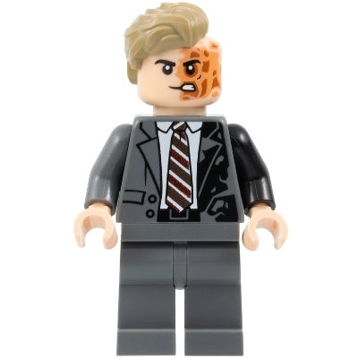 sh1023 Two-Face - Dark Bluish Gray Suit, Dark Tan Hair