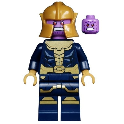 sh0613 Thanos - Minifigure, Dark Blue and Gold Outfit, Printed Legs