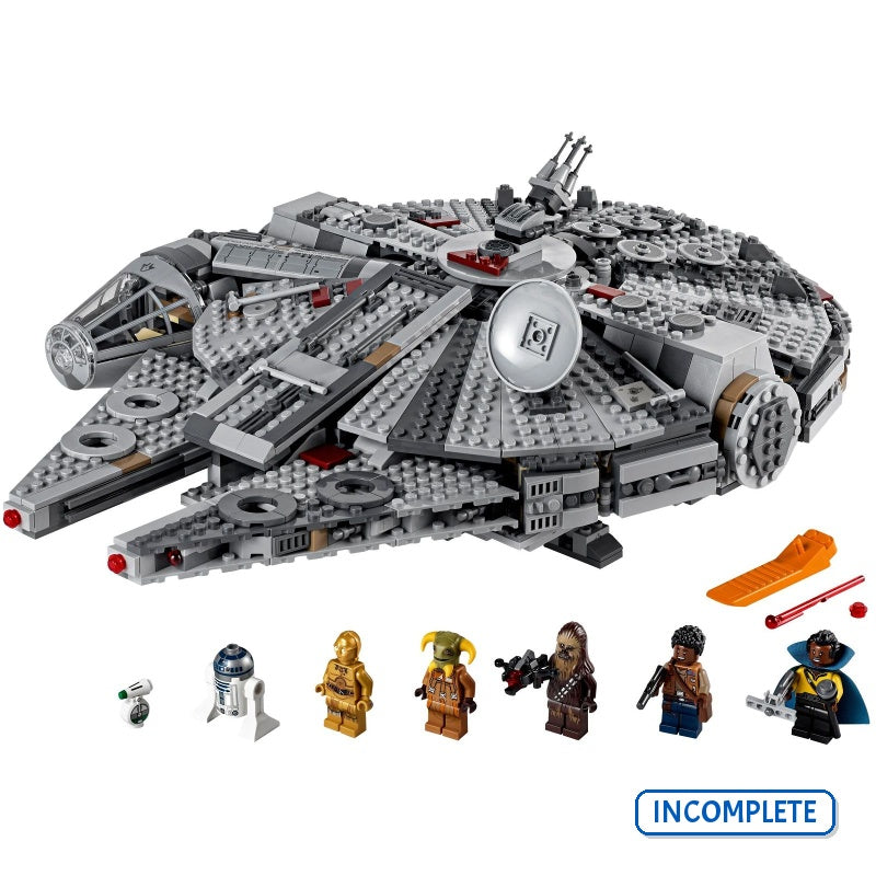 75257 Millennium Falcon (No Figs) (Incomplete Pre-Owned, Read Details)
