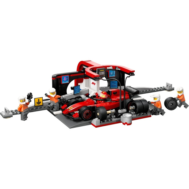 60443 F1 Pit Stop & Pit Crew with Ferrari Car (Pre-Owned)