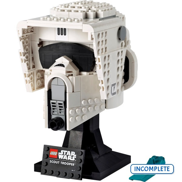 75305 Scout Trooper Helmet (Some Yellowing) (Incomplete Pre-Owned, Read Details)