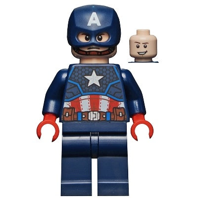 sh0686 Captain America - Dark Blue Suit, Red Hands, Helmet