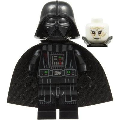 sw1273 Darth Vader - Printed Arms, Traditional Starched Fabric Cape, White Head with Frown