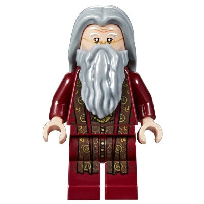 hp147 Albus Dumbledore - Dark Red Robe, Light Bluish Gray Hair