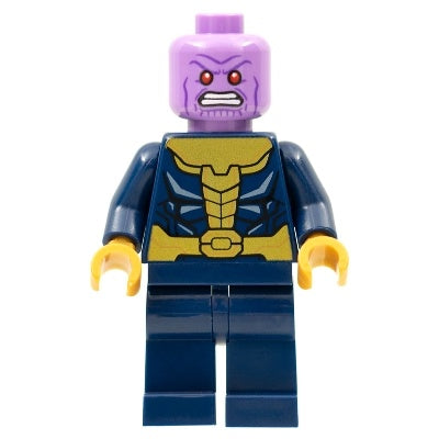 sh0761 Thanos - Minifigure, Dark Blue and Gold Outfit, Dark Blue Arms, Plain Legs