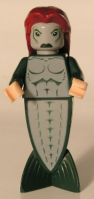 hp067 Merperson - Dark Green Body, Dark Red Long Hair