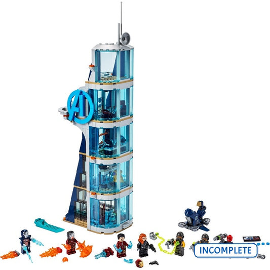 76166 Avengers Tower Battle (Incomplete Pre-Owned, Read Details)