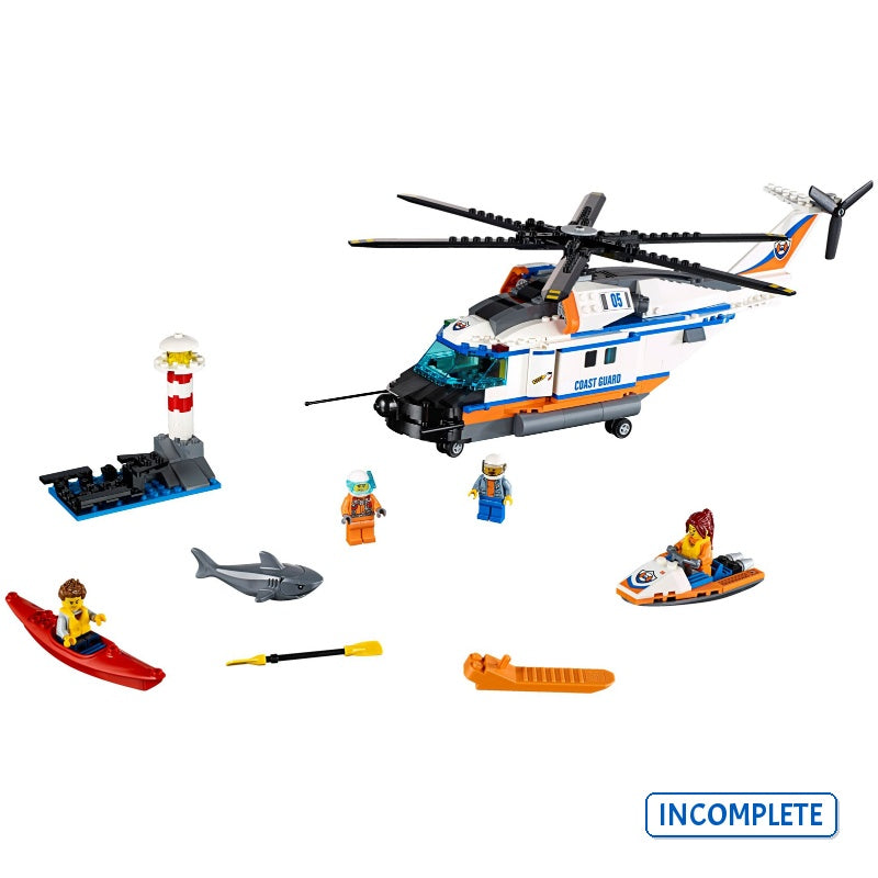 60166 Heavy-Duty Rescue Helicopter (Incomplete Pre-Owned, Read Details)