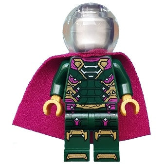 sh0580 Mysterio - Magenta Trim, Flat Silver Head, Trans-Clear Helmet