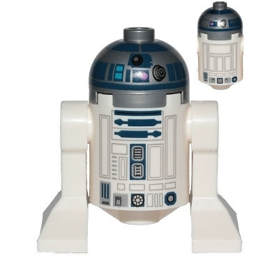sw1202 Astromech Droid, R2-D2 - Flat Silver Head, Dark Pink Dots, Large Receptor, Back Printing