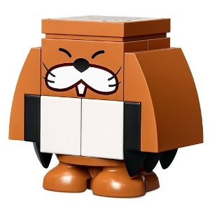 mar0126 Monty Mole - Face on 1 X 2 Brick