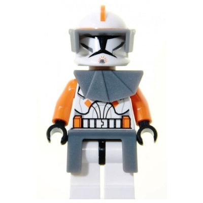 sw0196 Clone Trooper Commander Cody, 212th Attack Battalion (Phase 1) - Dark Bluish Gray Visor, Pauldron, and Kama, Large Eyes